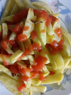A picture of Ginger garlic potato chips.