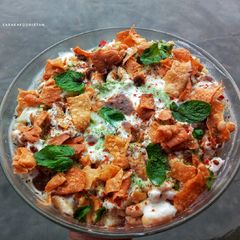 A picture of Dahi Phulki+Papri Chana Chat 😋😋😋.