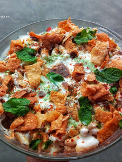 A picture of Dahi Phulki+Papri Chana Chat 😋😋😋.