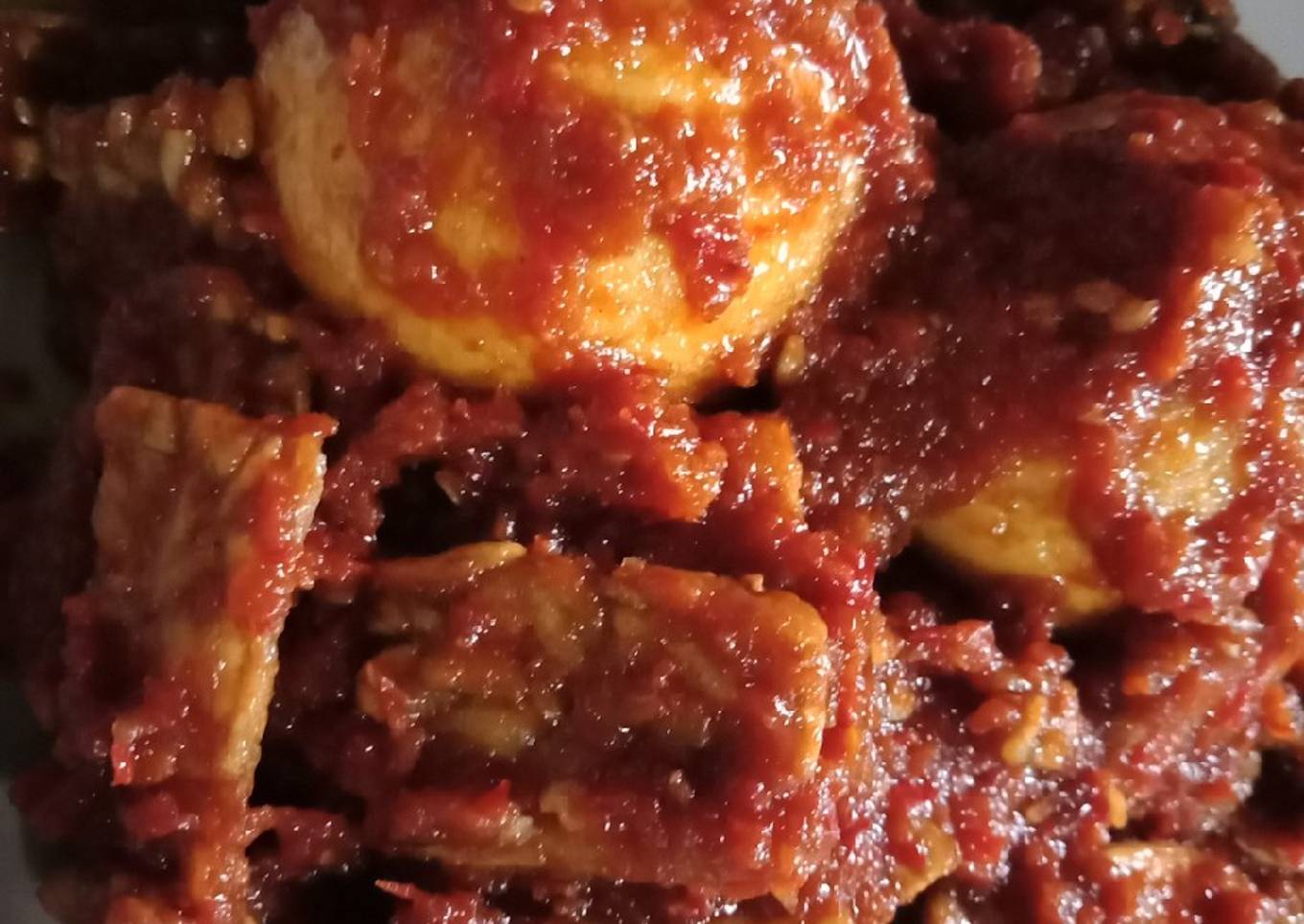 Tempe Mix Telur Rica Rica