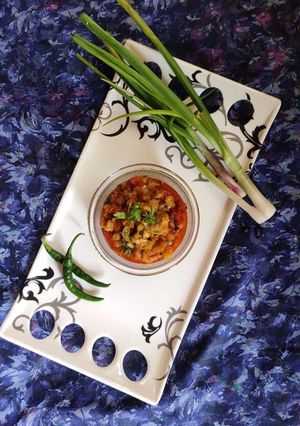 A picture of Bottle gourd bhartha.
