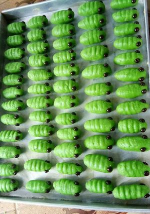 Foto resep Kue Kering Ulat Hijau