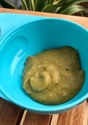 Foto resep Mpasi 6 bulan gurame, wortel, nasi, bayam, tomat