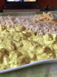 Una foto de Pollo al curry