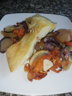 Una foto de Bacalao al horno