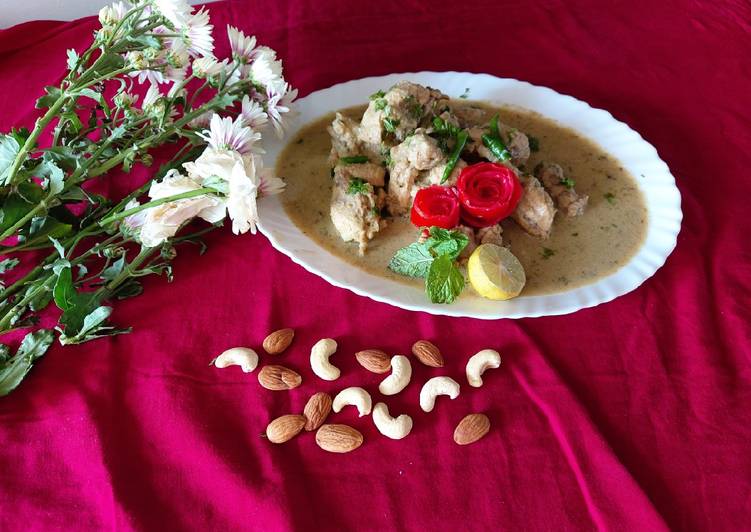 Recipe of Quick White chicken creamy korma