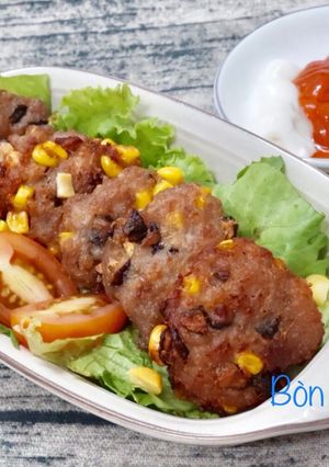 Hình của món Heo Viên Bắp Chiên.