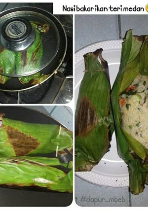 Foto resep Nasi bakar teri medan #dapur_mbeb