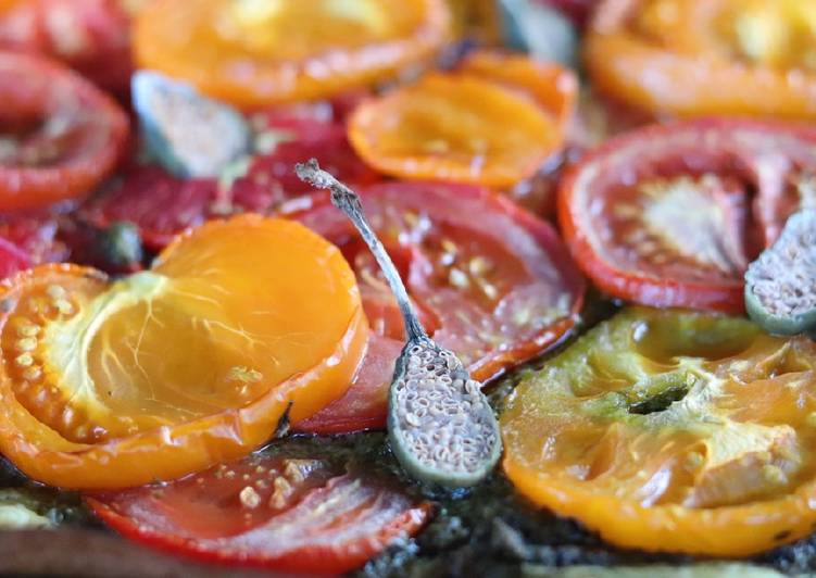 Comment Servir Tarte à la tomate pesto