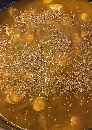 Une photo de Soupe d endives aubergine et navets à l origan