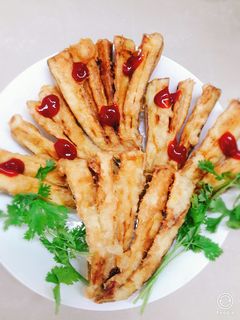 Hình của món Cà tím chiên giòn.