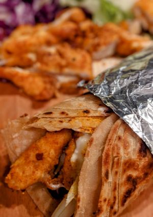 A picture of Shawarma wrap.