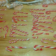 A picture of Homemade candy canes!.