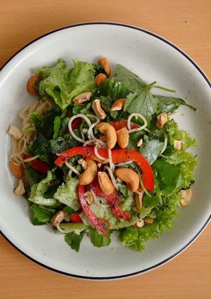 Hình của món Mỳ trộn chay.
