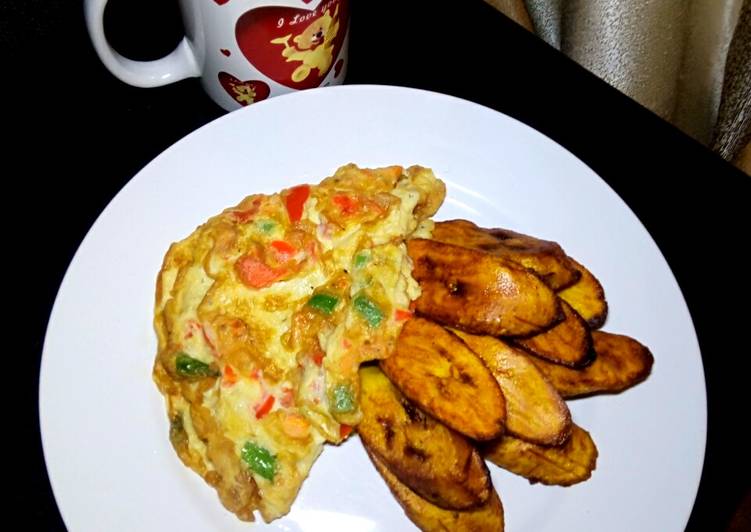 How to Make Award-winning Veggies Omlette &amp; fried plantain