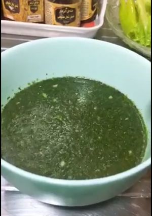 صورة لوصفة ملوخيه مضروبه في الخلاط