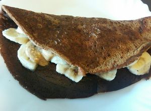 Foto de Crepioca de cacau e banana