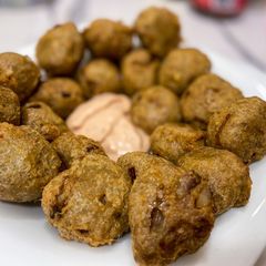 A picture of Yam balls 🤤.