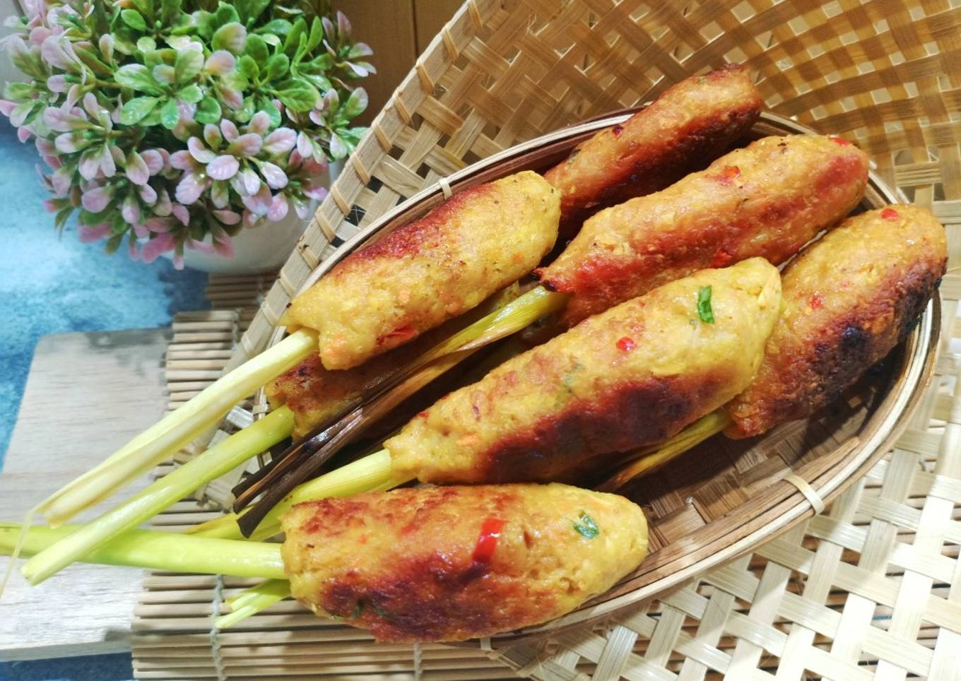 Sate Lilit ayam keju