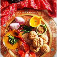 A picture of Rajasthani Daal Baati.