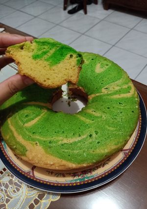 Foto resep Bolu marmer pandan