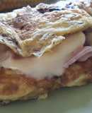 Omellette con queso y casancrem