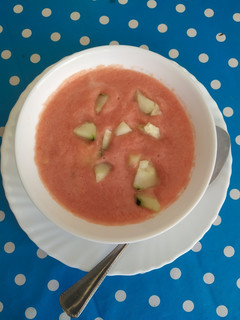Una foto de Crema de gazpacho