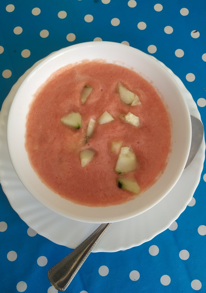 Una foto de Crema de gazpacho