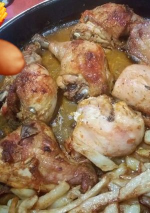 صورة لوصفة دجاج محمر بعصير الليمون في الفرن
