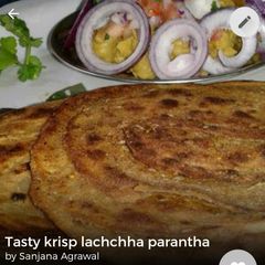 A picture of Lachcha parantha.