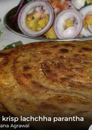 A picture of Lachcha parantha.