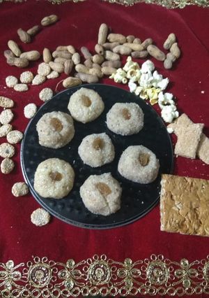 A picture of Makarskranti special sesame(till) mawa ladoo.