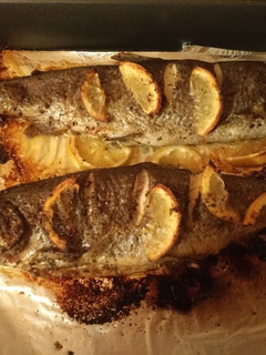 Sült pisztráng recept fotója