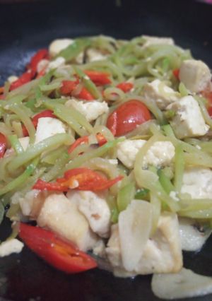 Foto resep Tumis labu siam dan tahu