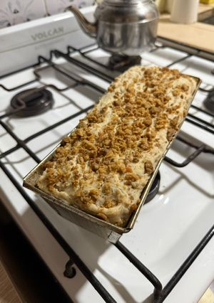 Una foto de Pan sin gluten con chicharrón