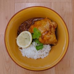 A picture of Japanese DASHI chicken curry.