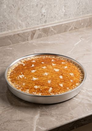 صورة لوصفة بسبوسة سادة