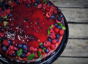 Una foto de Cheesecake de frutos rojos