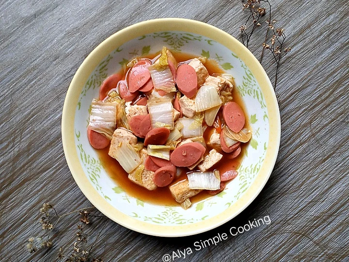 Cara Gampang Membikin Resep Tumis Sawi Putih, Tahu, &amp;amp; Sosis Simple yang Bisa Manjain Lidah Anti Ribet, Mantap Sekali