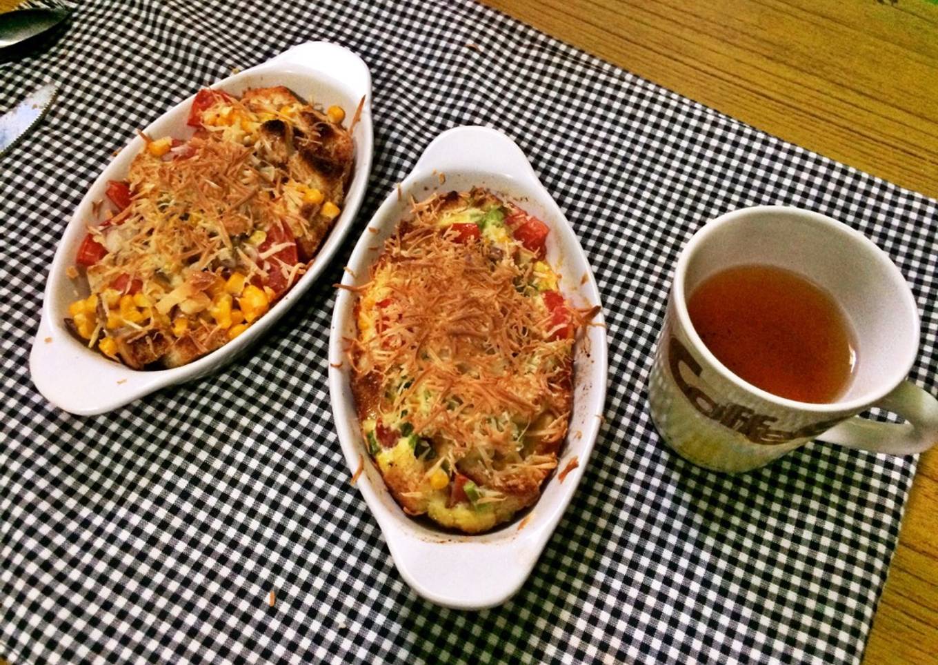 Omelet roti gandum (baked)