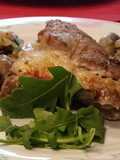 Pork Chops Stuffed with Asiago, Fontina, and Potatoes