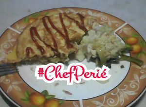 Una foto de Torta de huevo con tuna y queso amarillo 