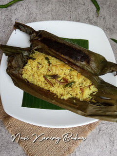 Foto resep Nasi Kuning Bakar Sambal Janda
