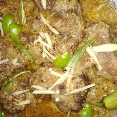 Mutton namkeen karahi gosht A picture of Mutton namkeen karahi gosht.