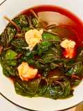 Canh rau dền đỏ nấu tôm