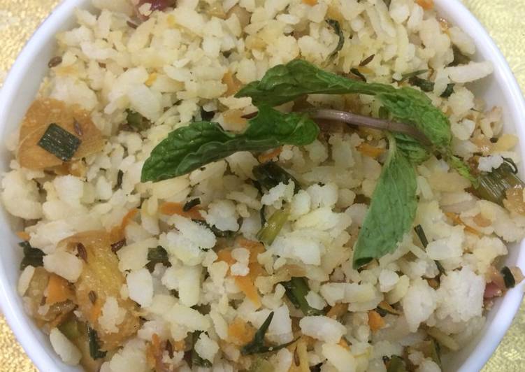 Pineapple poha with Chinese twist