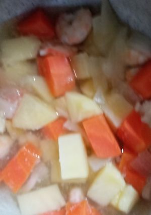 รูปของ ซุปมันฝรั่งกับกุ้ง