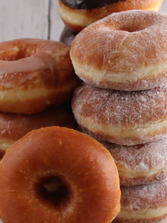 A picture of Soft and fluffy doughnuts.