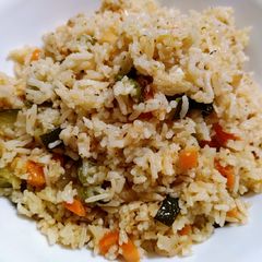 A picture of Zucchini and carrot rice pilaf.