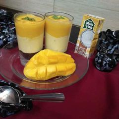 A picture of NoBake Mango Cheesecake.
